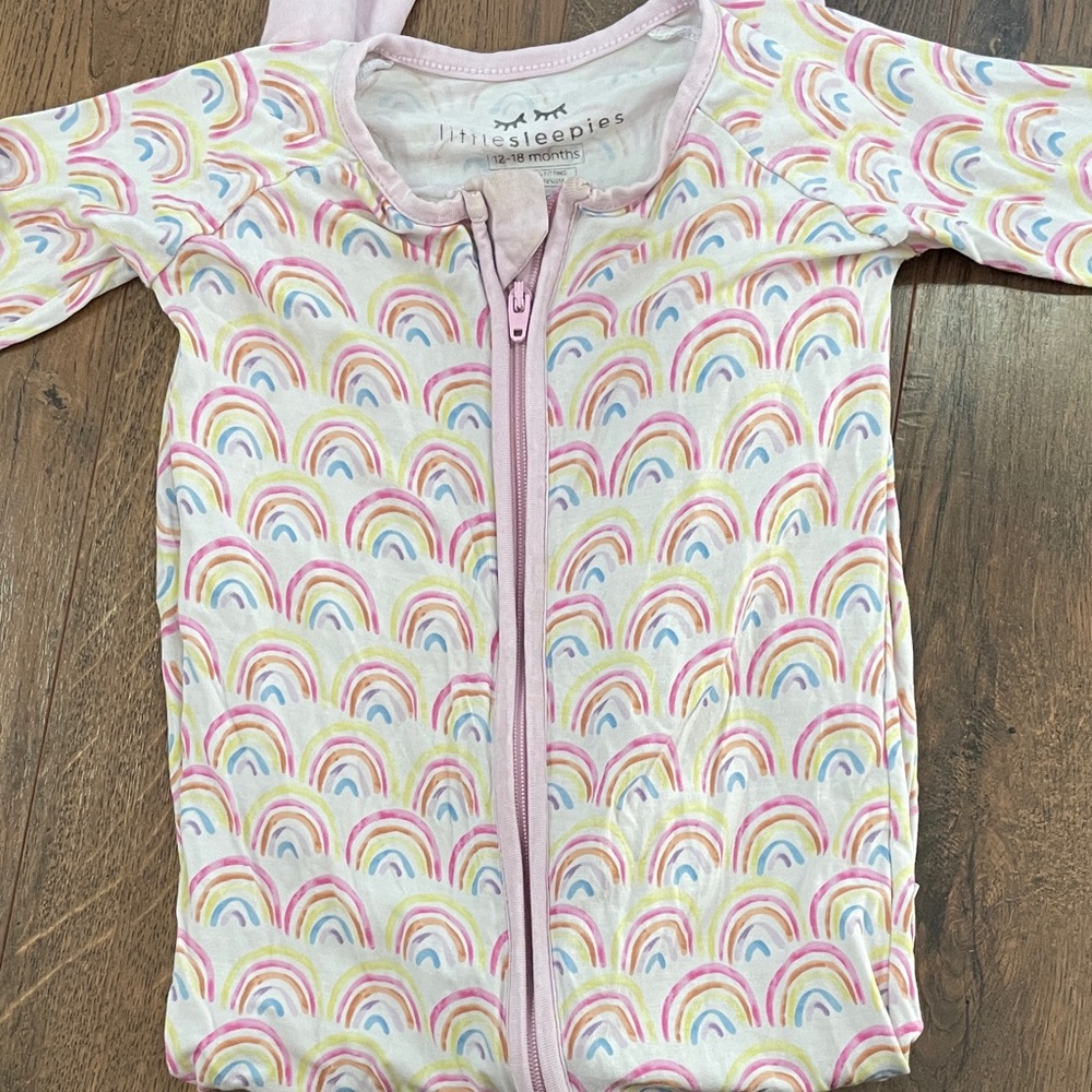 Little Sleepies Pastel Rainbow Zipper Pajama